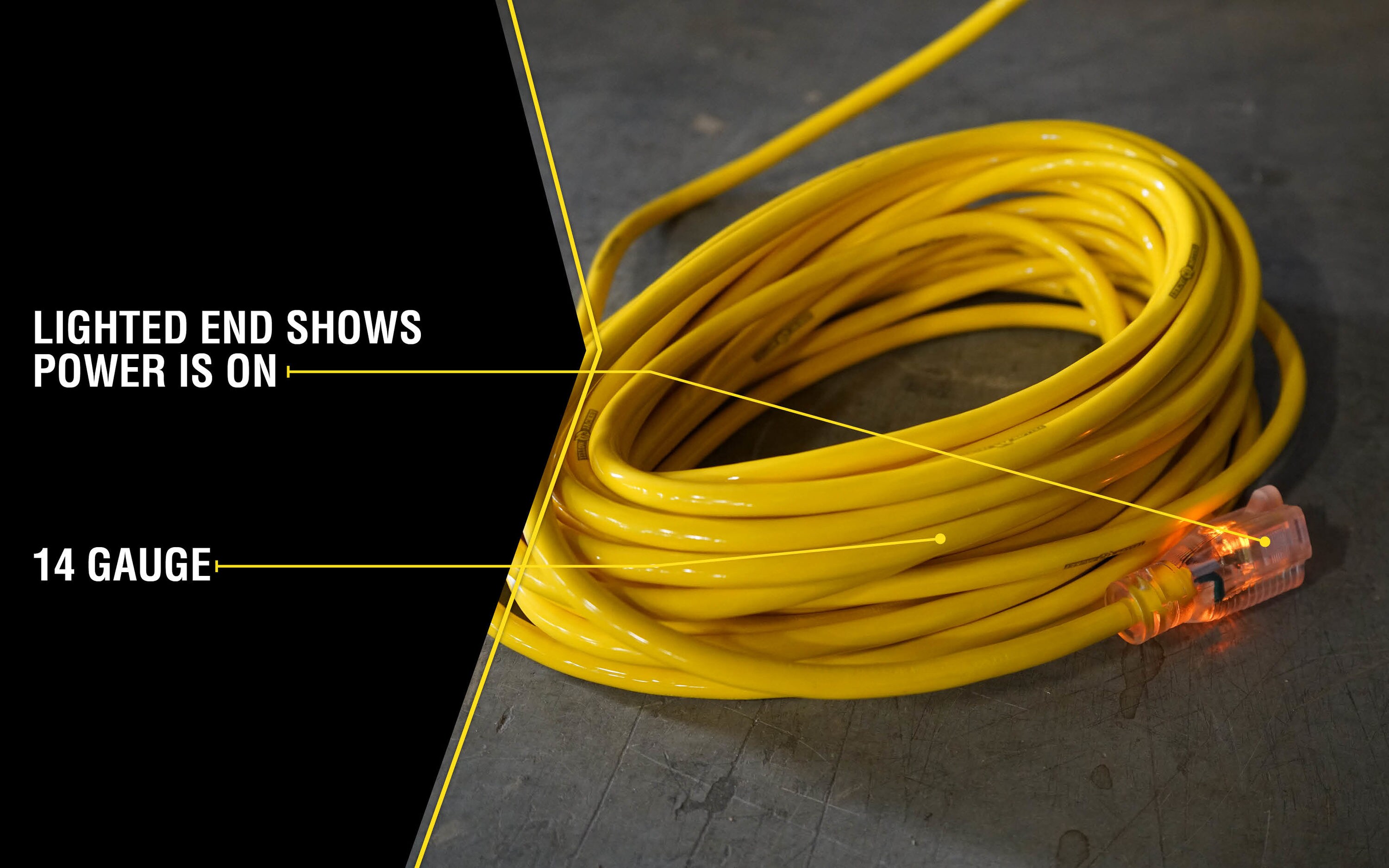 Stores Up To 150-Feet Of 16/3 Cord Woods 3202 CordWiz Extension Cord Holder Yellow 