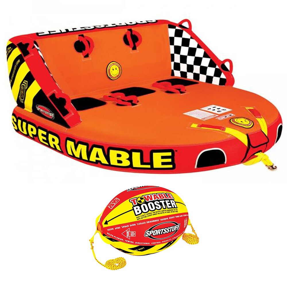 60' Tow Rope Rider Towable Inflatable Heavy Duty Tube Towable Water Pulling 4k 