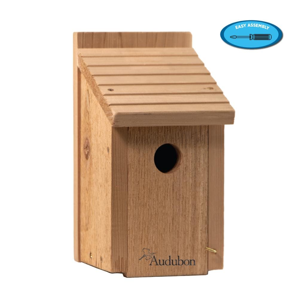 Cedar Bird House Wooden Outdoor Small Wren Nest Box Wood Hanging Feeder Bluebird 