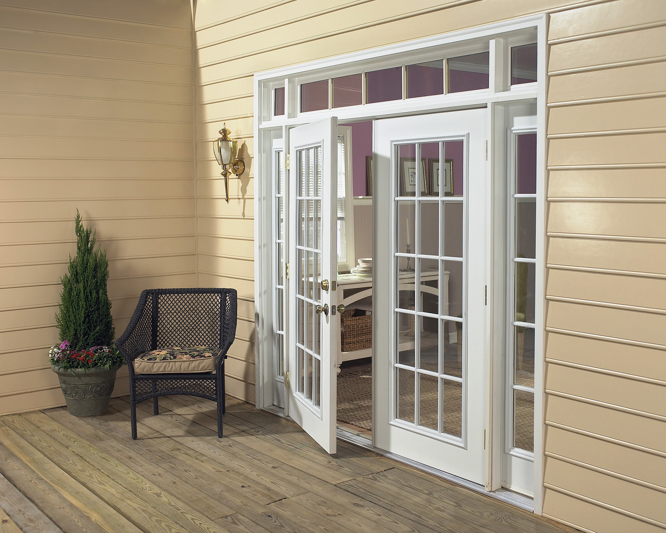 West Palm Clear Glass Aluminum LeftHand Outswing French Patio Door in