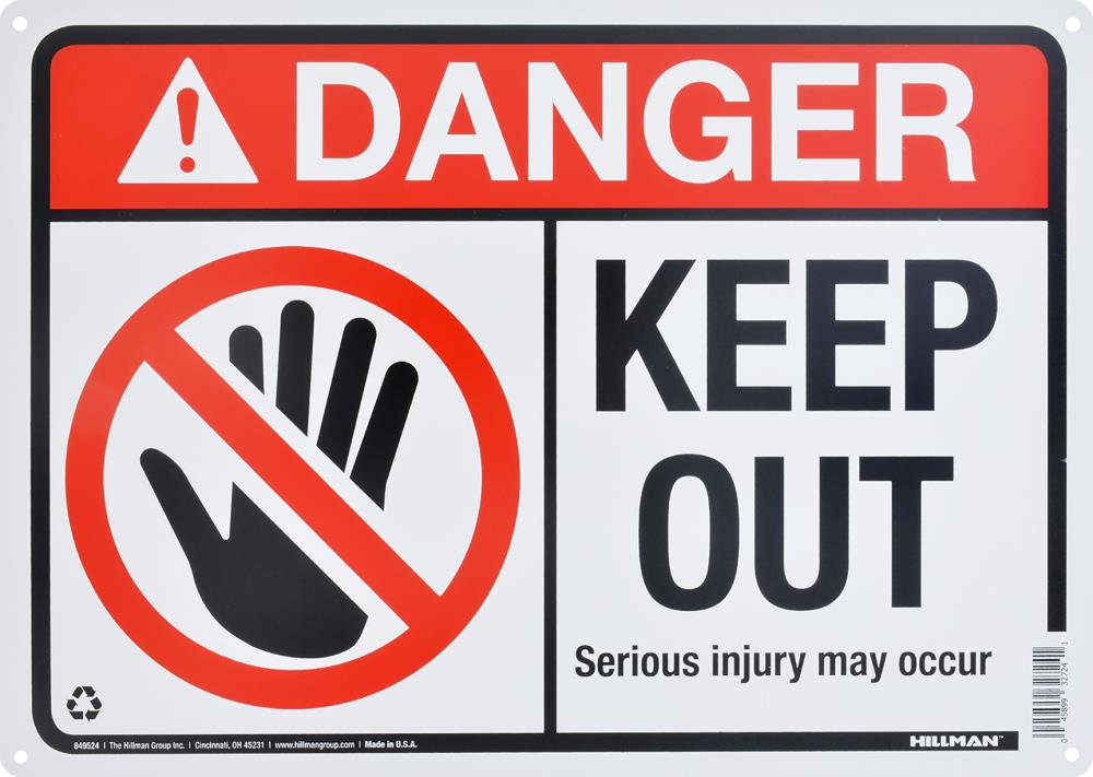 aluminum sign business security safety signs SAFE ZONE retail office signs 