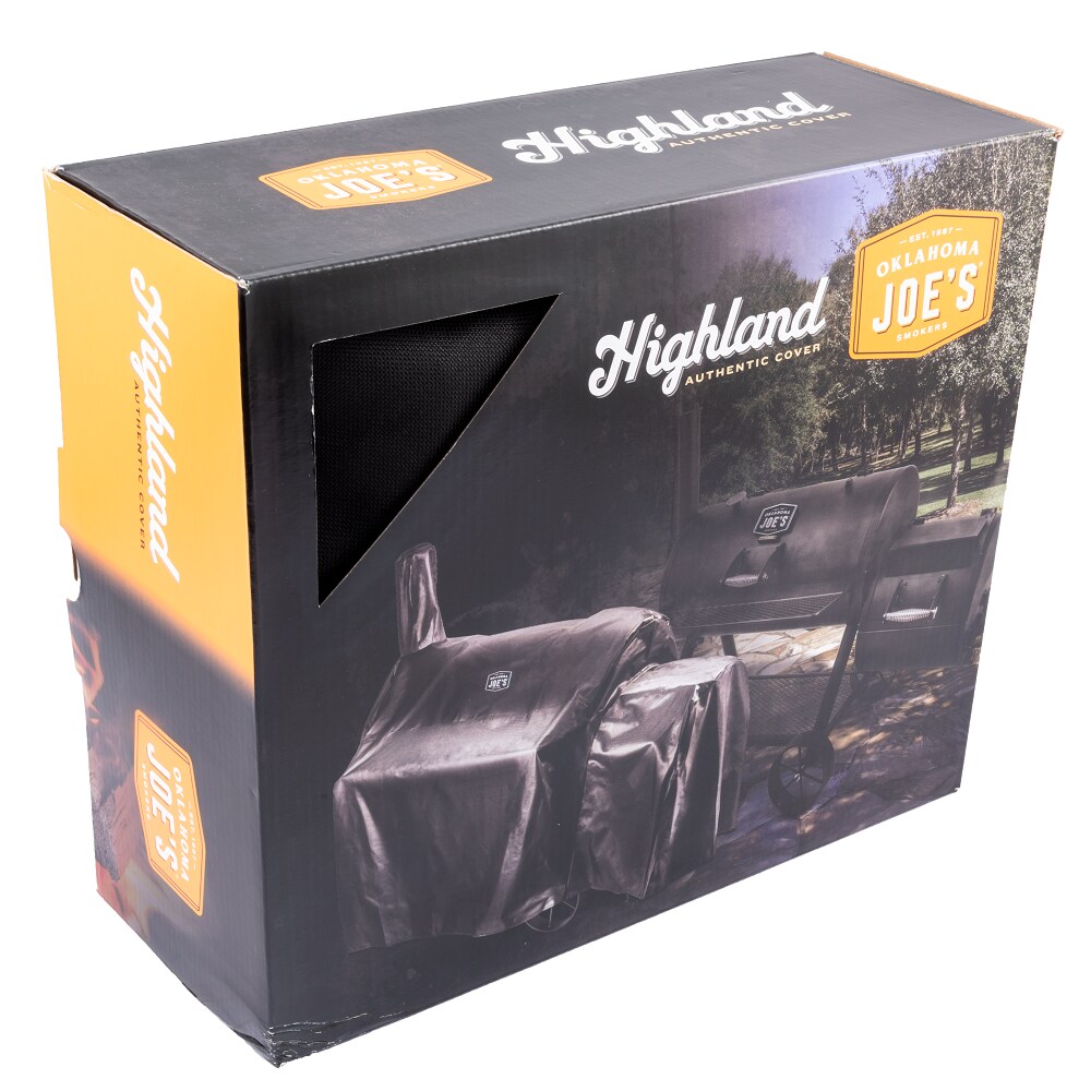 Oklahoma Joe's Highland 58.5-in x 47.25-in Black Pvc Horizontal Smoker Grill