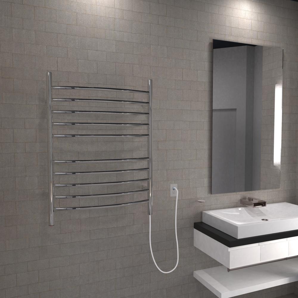 Amba Radiant 24 Inch Plug in Curved Towel Warmer Rwp-cp Polished Steel for sale online 