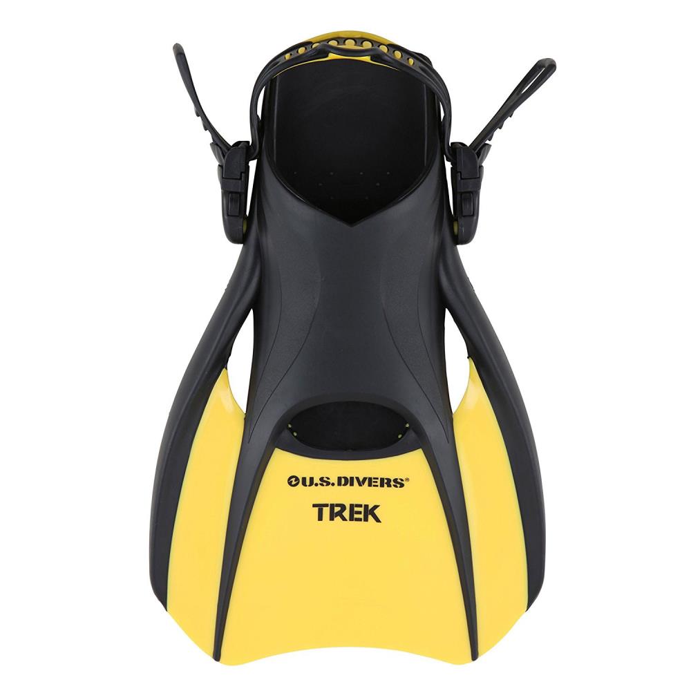 Divers Trek Size Medium Unisex Diving Swimming Snorkel Travel Fins Yellow for sale online U.s 