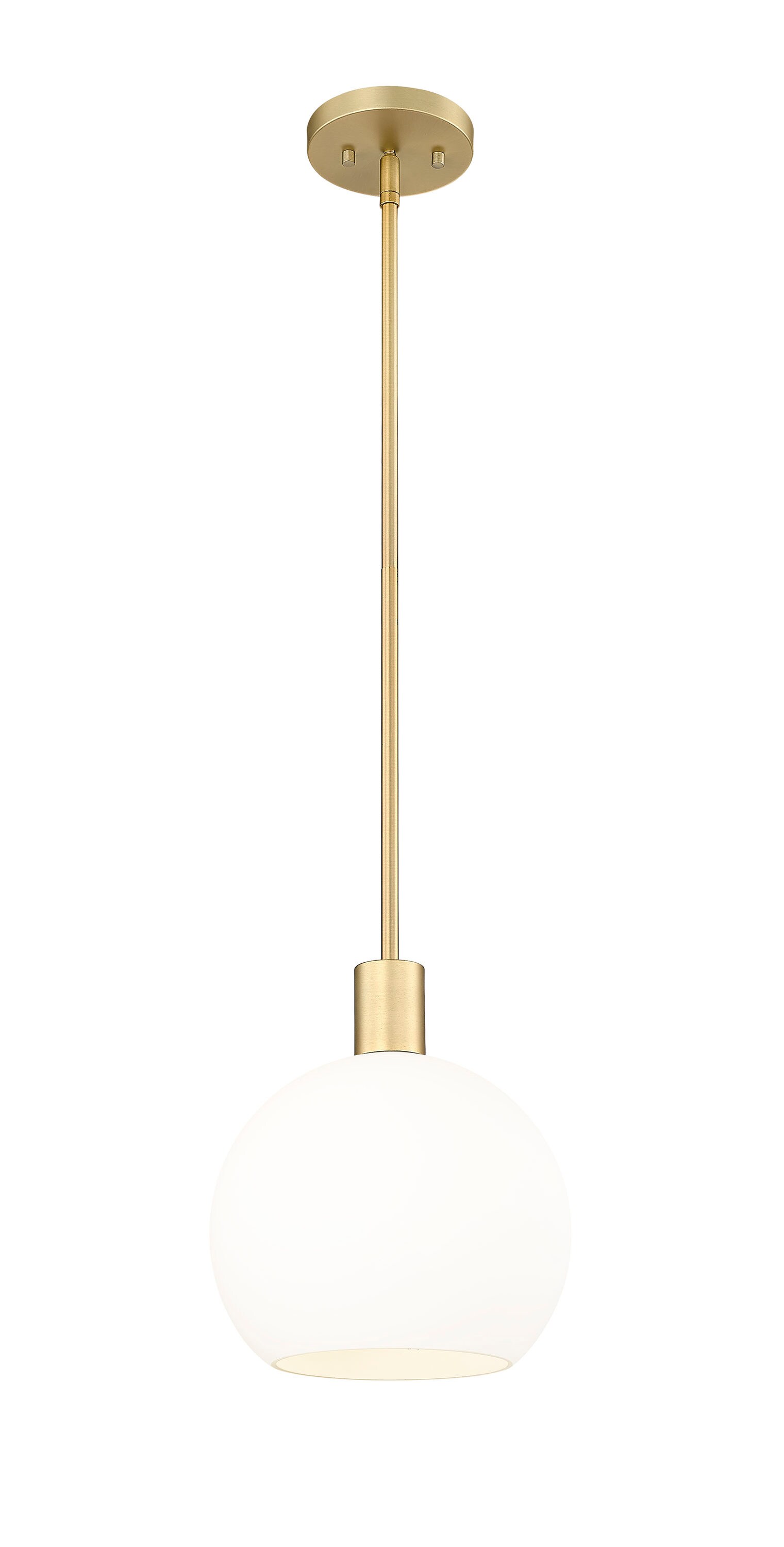 white glass and brass ceiling light