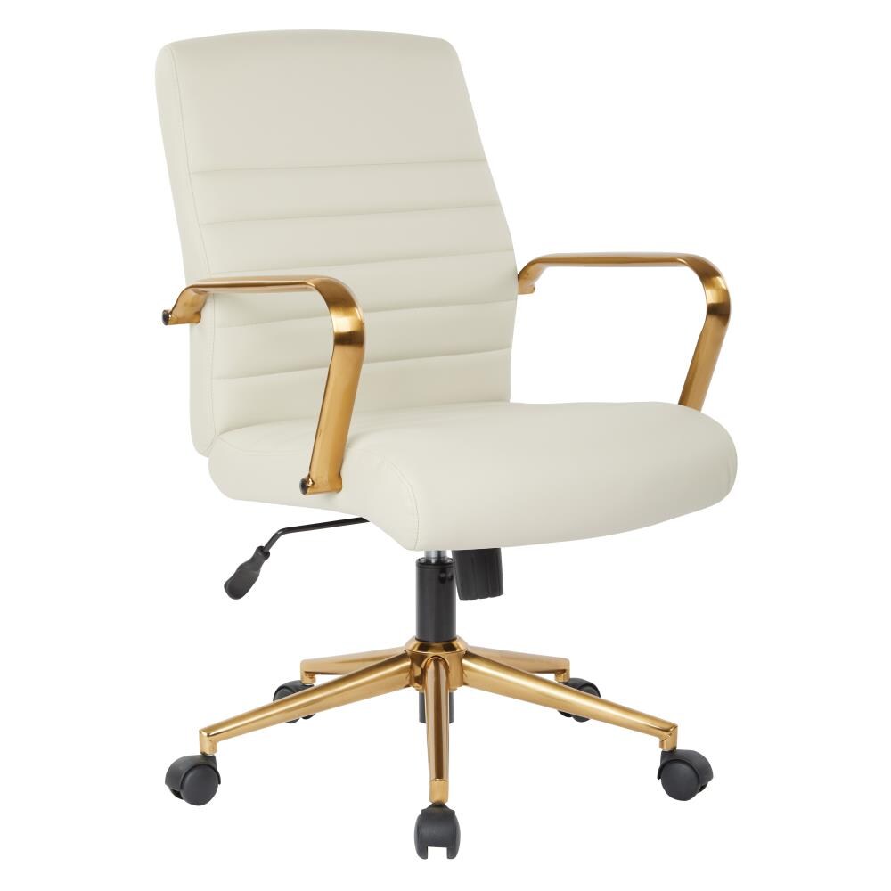 cream and gold desk chair