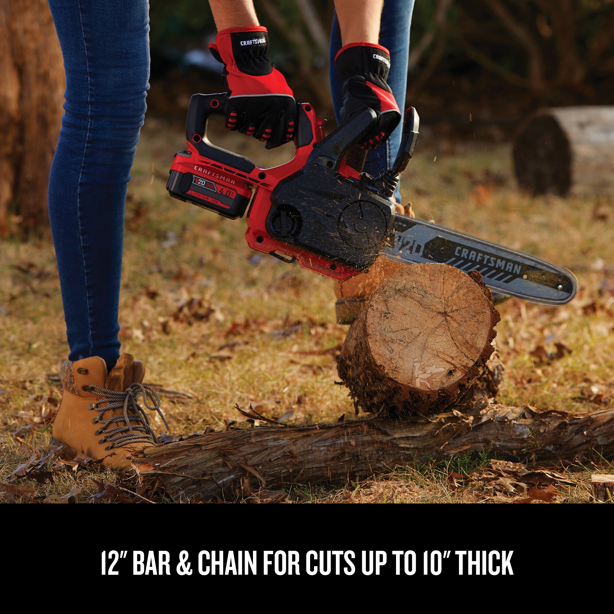 CRAFTSMAN V20 20-volt Max 12-in Cordless Electric Chainsaw 4 Ah (Battery &  Charger Included)