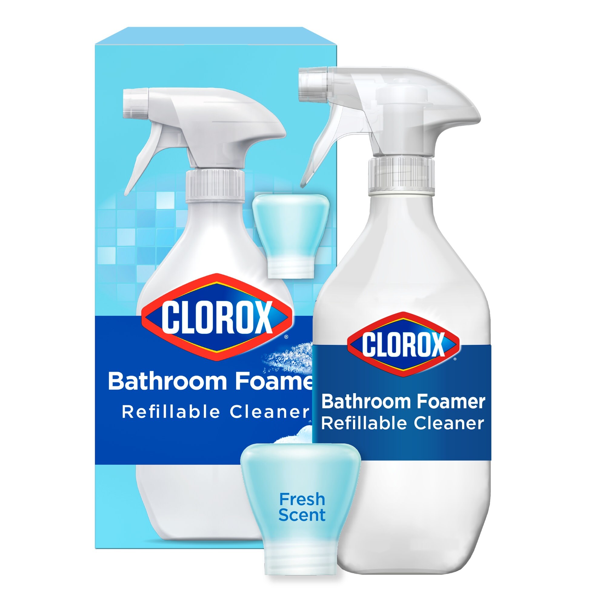 Rain Clean 12 Pads Clorox Scrub Singles Bathroom Bleach Free Cleaning Pad 