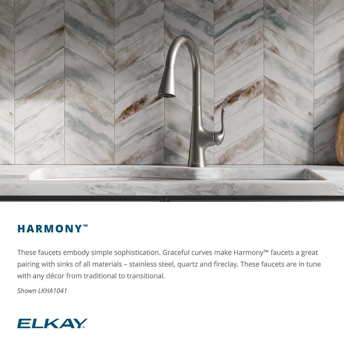Elkay Harmony Chrome Single Handle Pull-down Kitchen Faucet with Sprayer Function