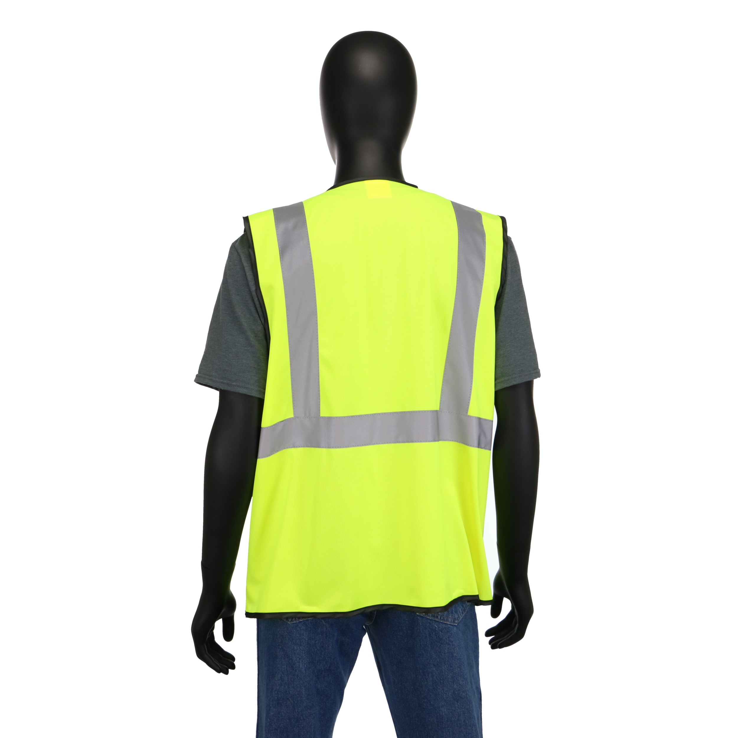 Hi-Viz Reflective Vest High Visibility Warning Black Yellow W9B2 Y4B1 