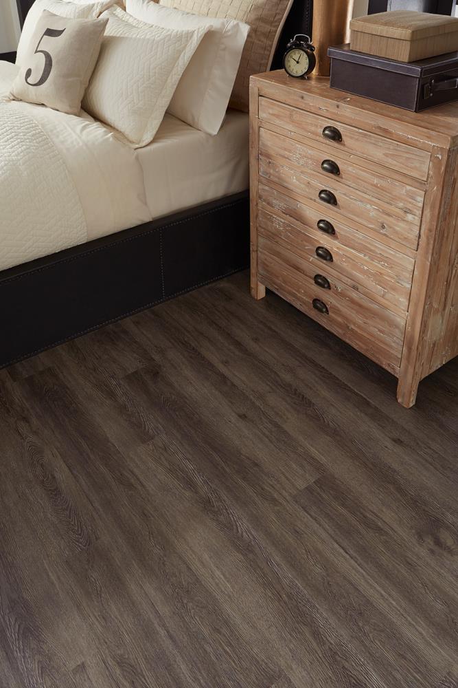 Stainmaster Burnished Oak- Steel 6-in Wide X 4-mm Thick Waterproof 