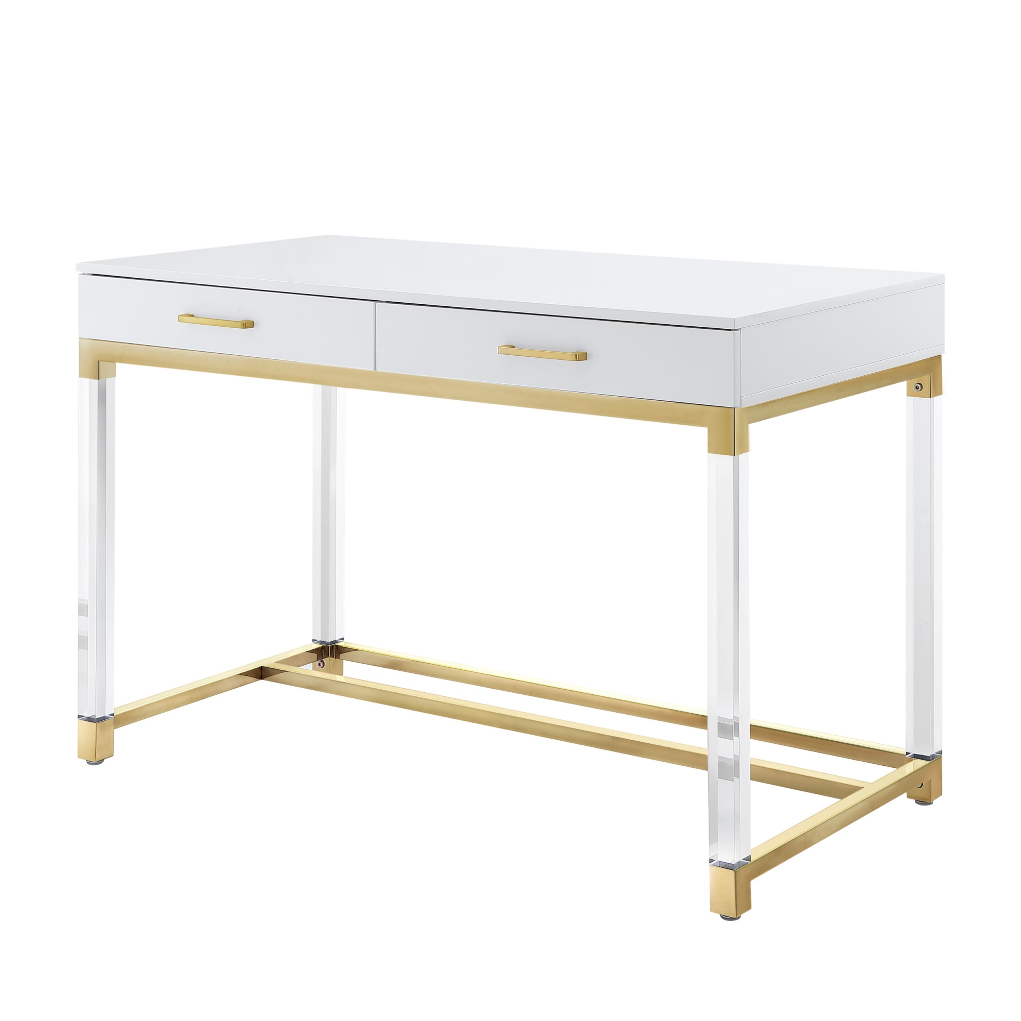 white and gold lynn desk