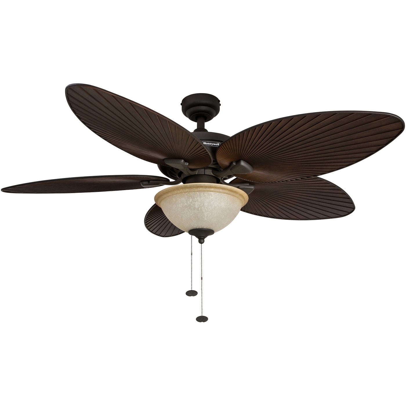 Honeywell Palm Island 52-in Bronze LED Indoor/Outdoor Ceiling Fan with  Light (5-Blade)