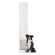 Patio panel Medium (26- 40-lb) White Aluminum Sliding Pet Door
