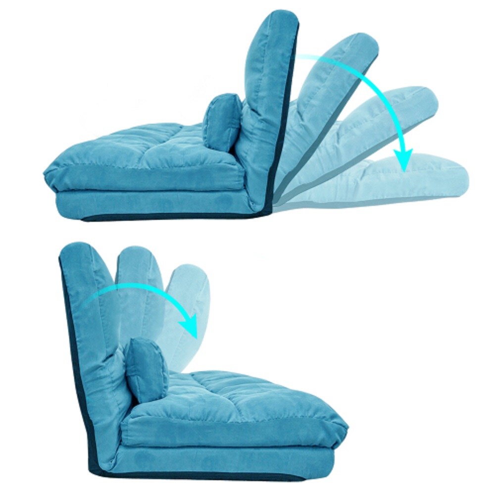 CASAINC Blue Contemporary/Modern Suede Sofa Bed In The Futons & Sofa ...