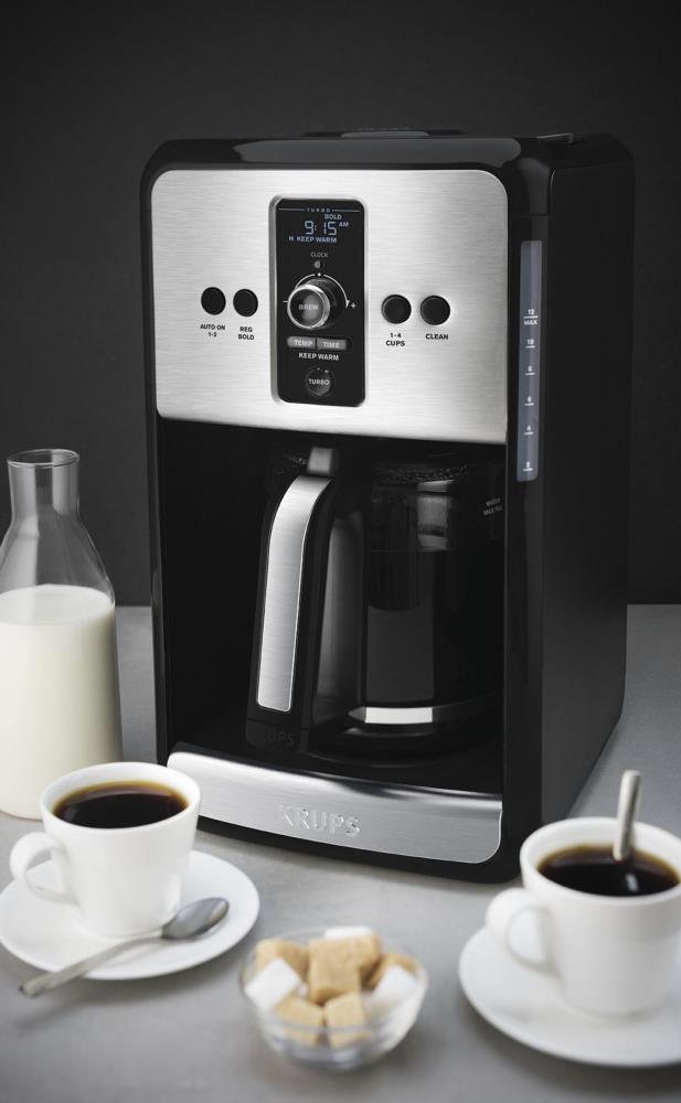 Krups 12Cup Black/Stainless Residential Drip Coffee Maker at