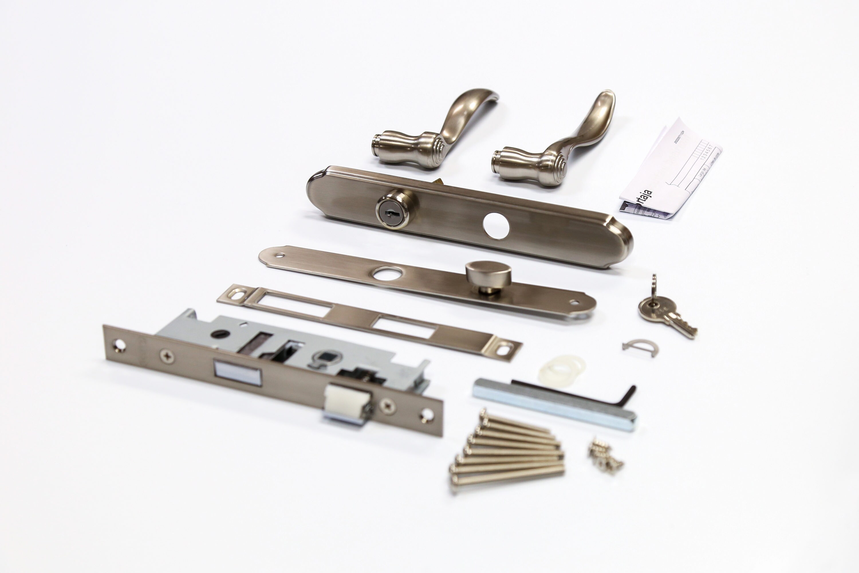 Larson Brushed Nickel Storm Door Revere Mortise Latch Set In The Screen Door And Storm Door