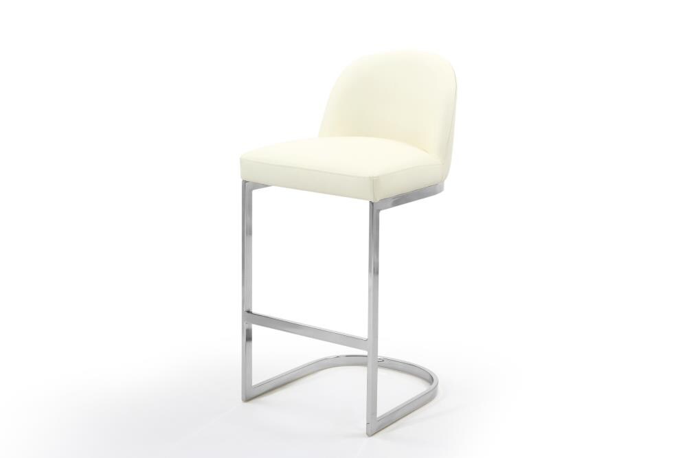 cream real leather bar stools