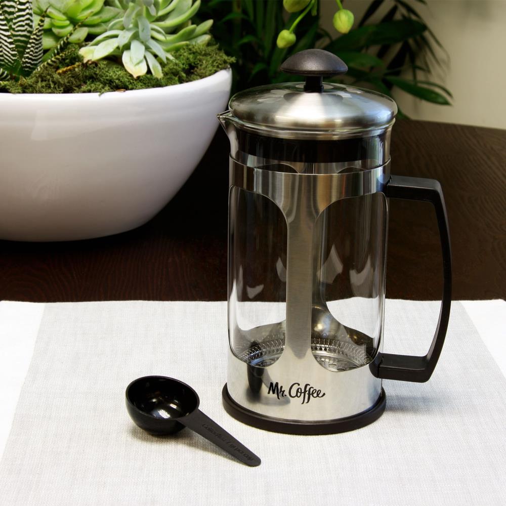 - 1.1 L Mr Coffee French Press / Coffee Maker 1.2Qt STAINLESS STEEL 