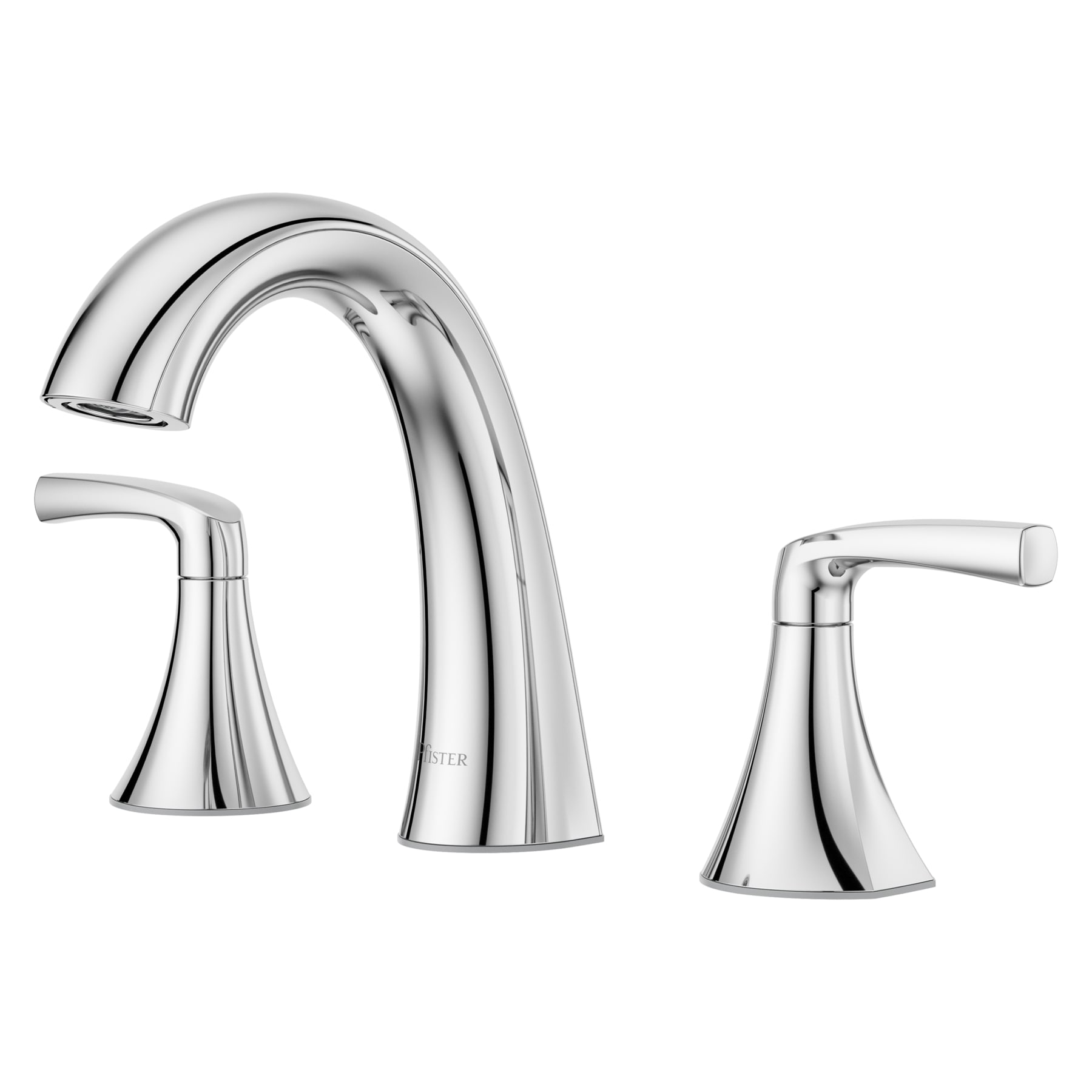 Pfister Rancho Polished Chrome 2-handle Widespread WaterSense Mid-arc  Bathroom Sink Faucet with Drain