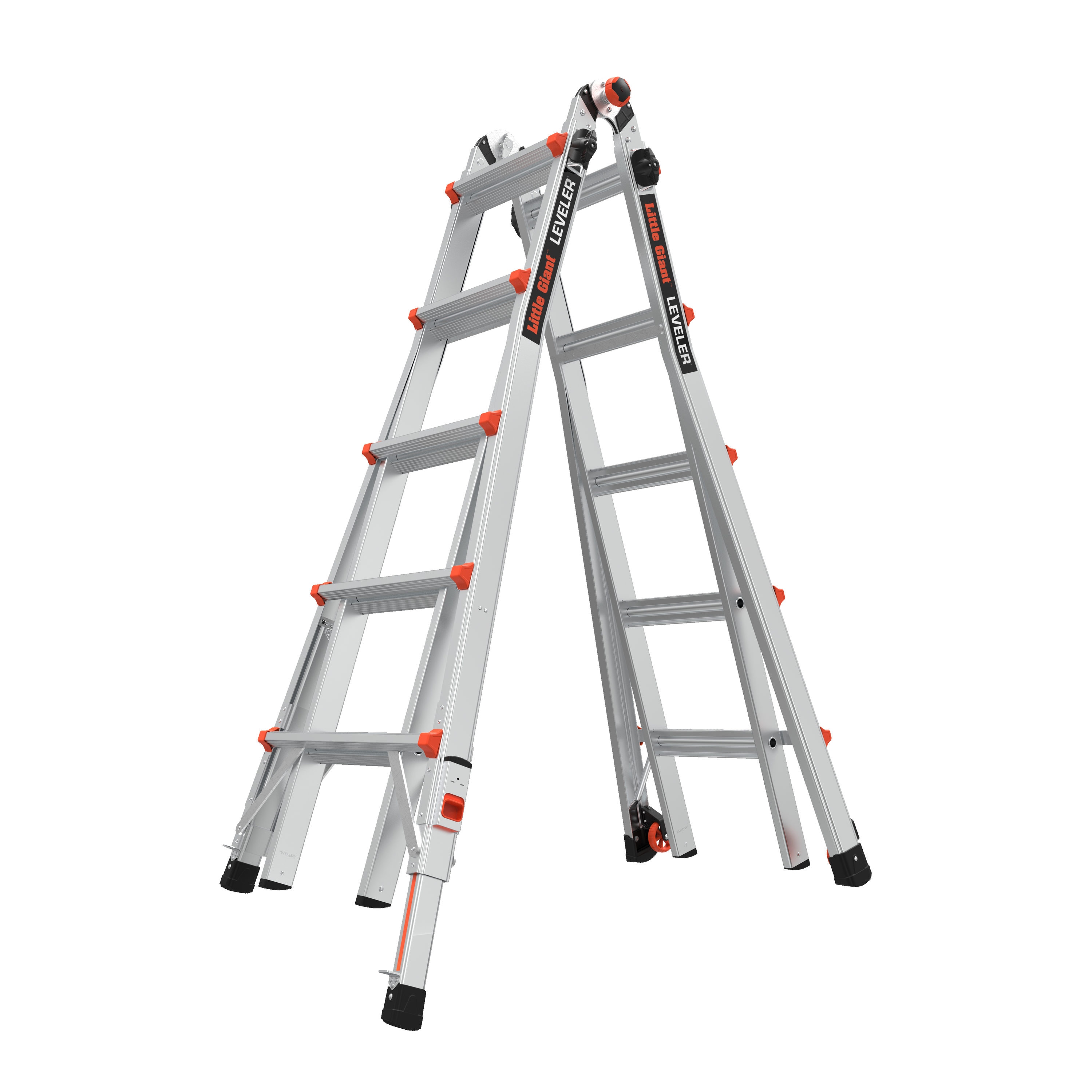 Reach Aluminum Telescoping Adjustable Multi-Position Ladder 300 lb 25,22,18,14 