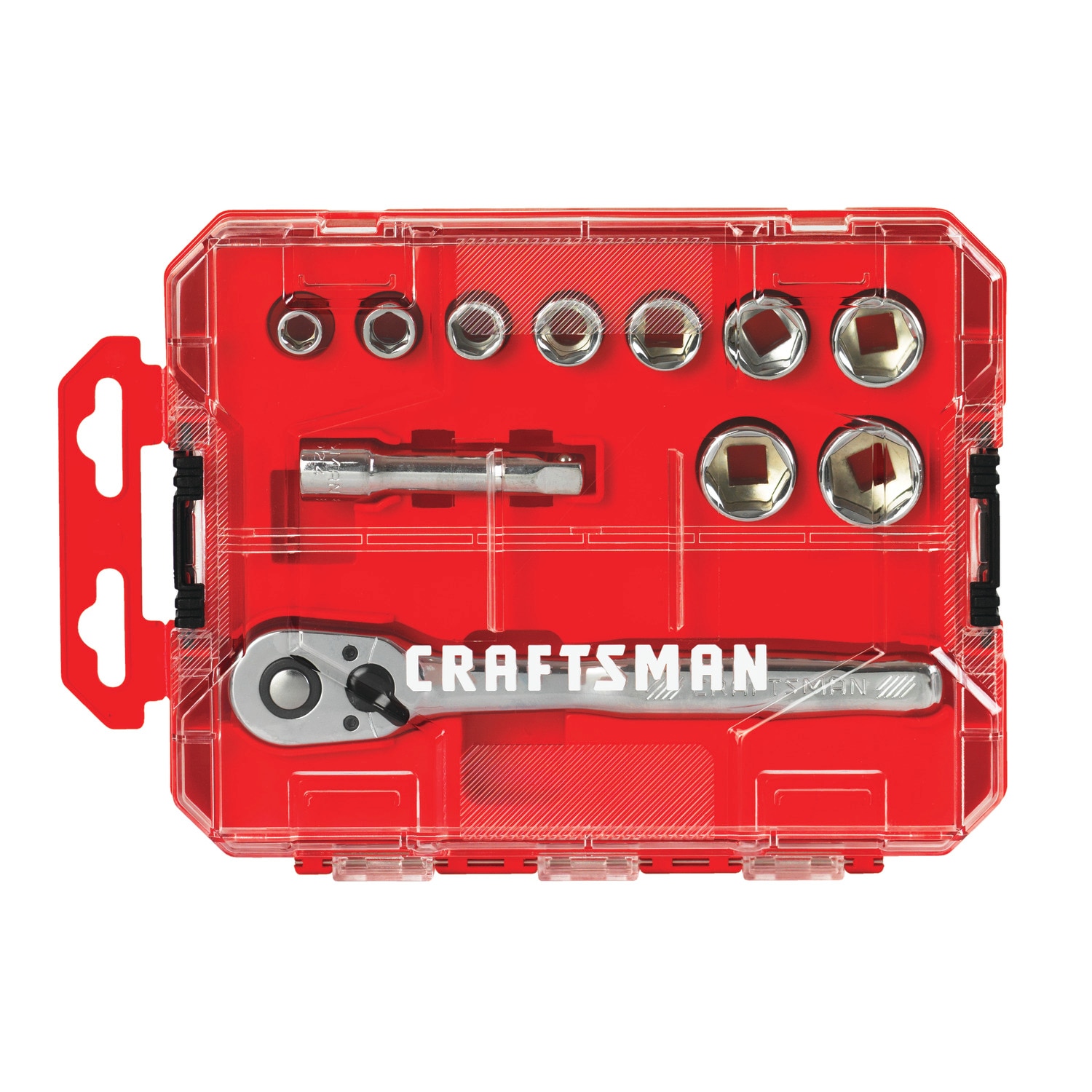 CRAFTSMAN 11-Piece Standard (SAE) 3/8-in Drive 6-point Set Shallow Socket  Set