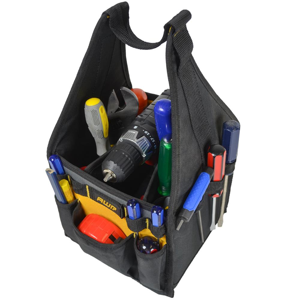 Details about   NEW AWP Polyester Open Tote Tool Bag Double Wall 600D Medium Duty Flexible Top 