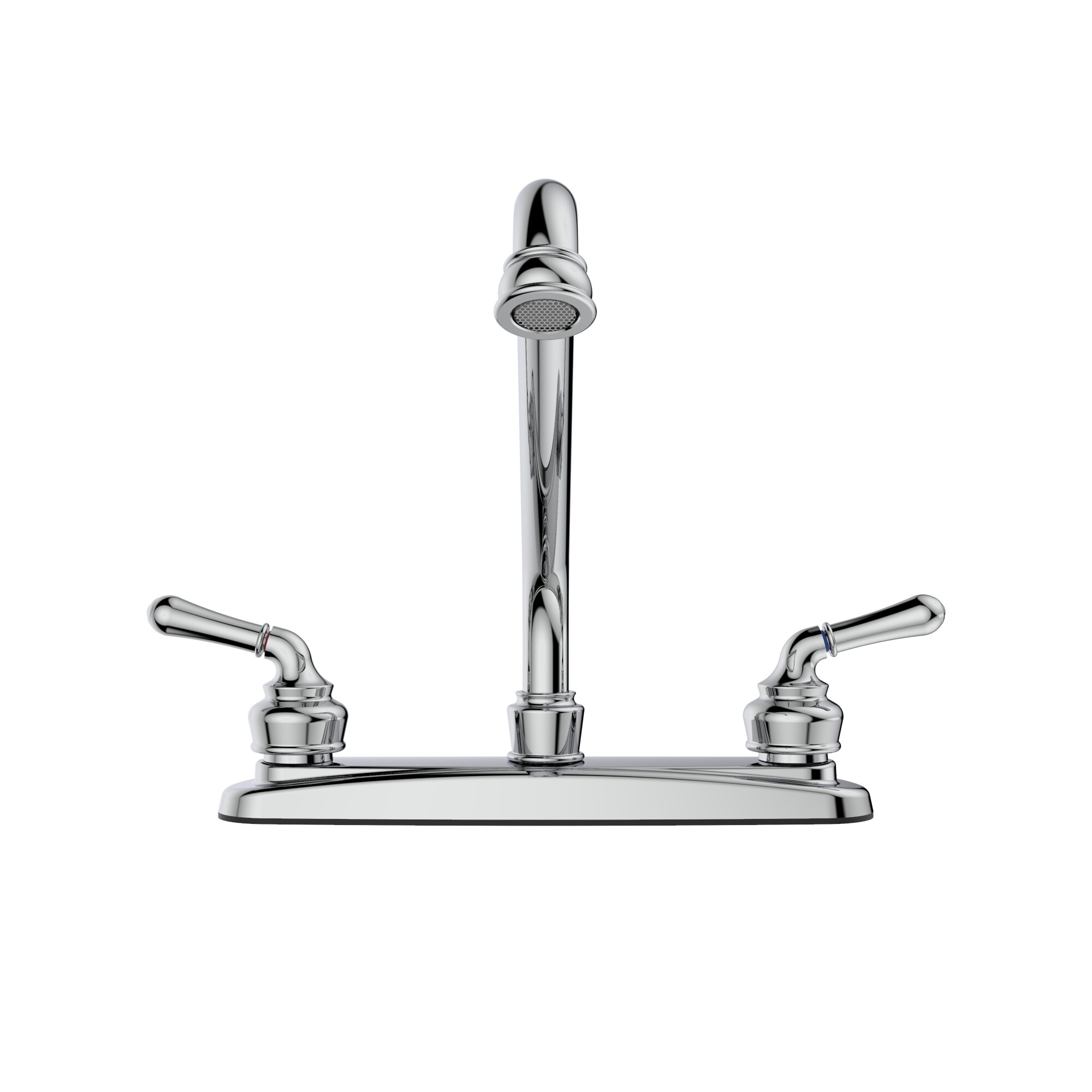 Belanger 21 Series Polished Chrome 2-handle Low-arc Kitchen Faucet (Deck Plate Included)