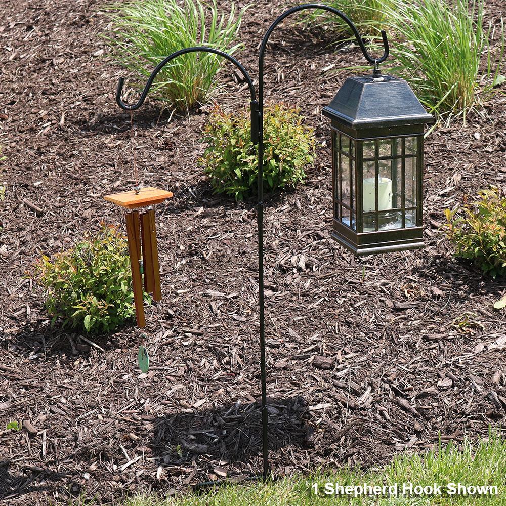 EZ Anchor garden pole system for easy lawn install to support shepherd's hooks