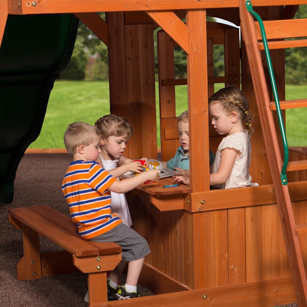 backyard discovery monterey all cedar wood playset swing set