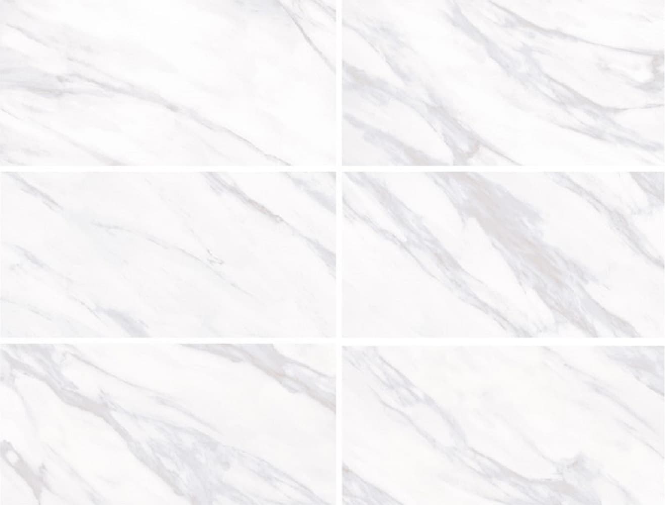 Bianco Carrara 12-in 24-in Glazed Ceramic Marble Look Floor in the Tile department at Lowes.com