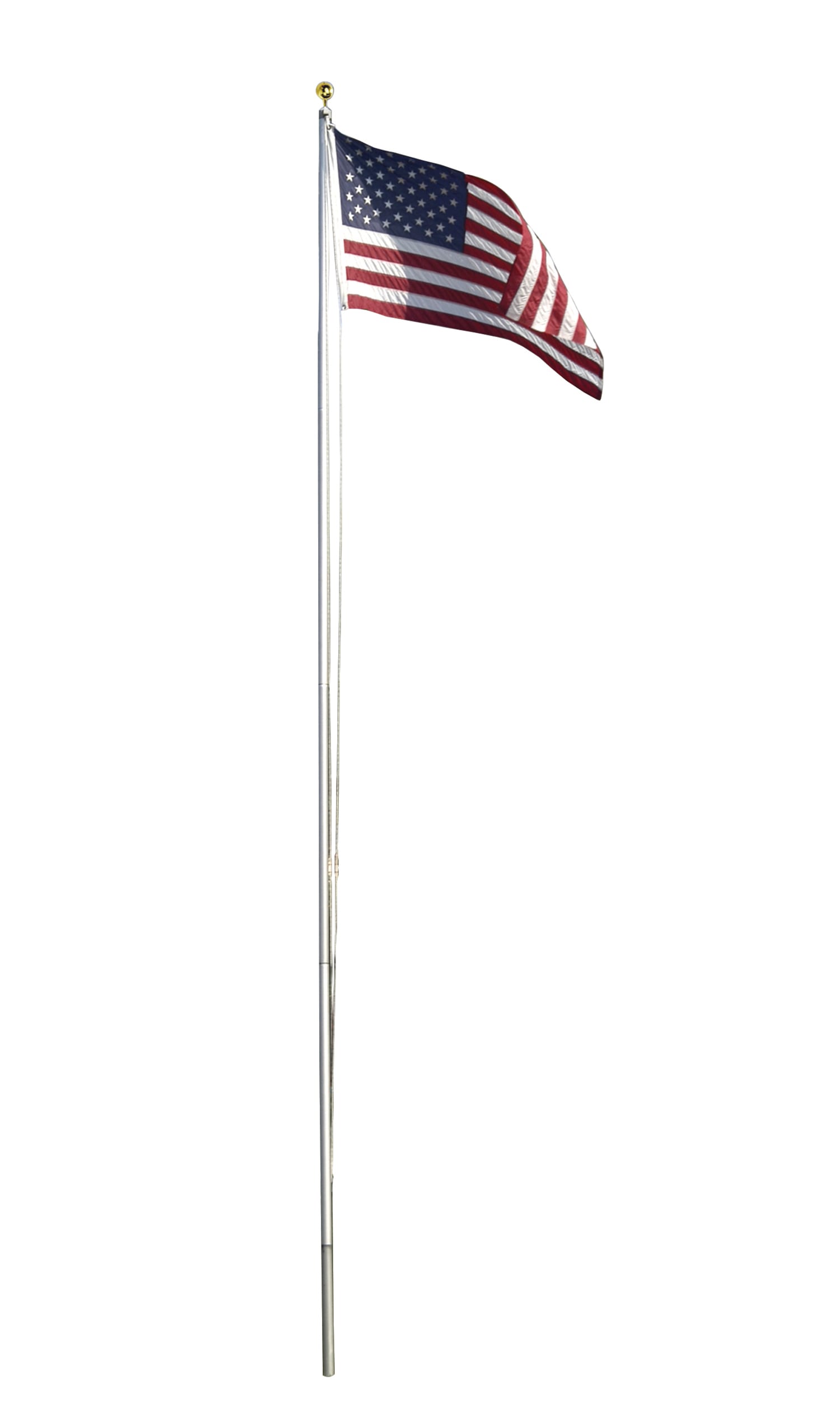 13 ft Flag Pole Kit Aluminum Outdoor Black