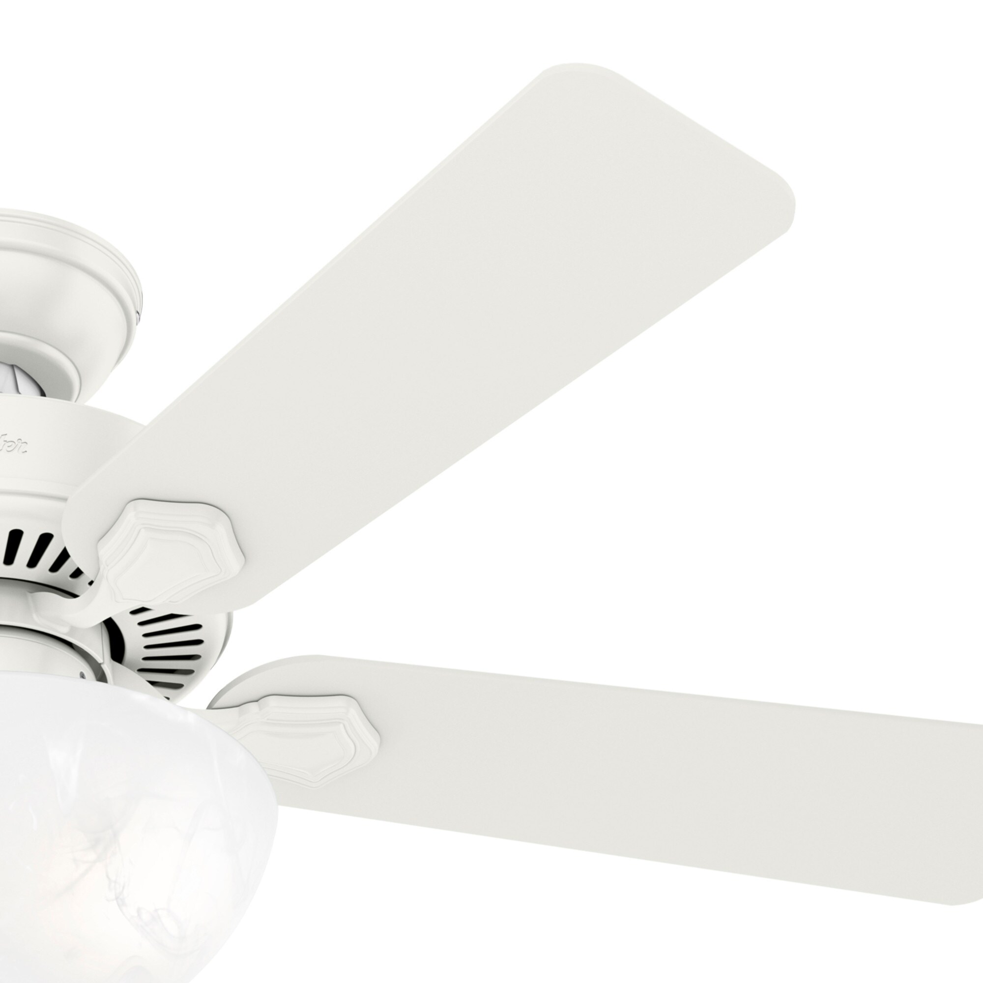 Hunter Swanson 44-in Fresh White LED Indoor Ceiling Fan with Light (5-Blade)