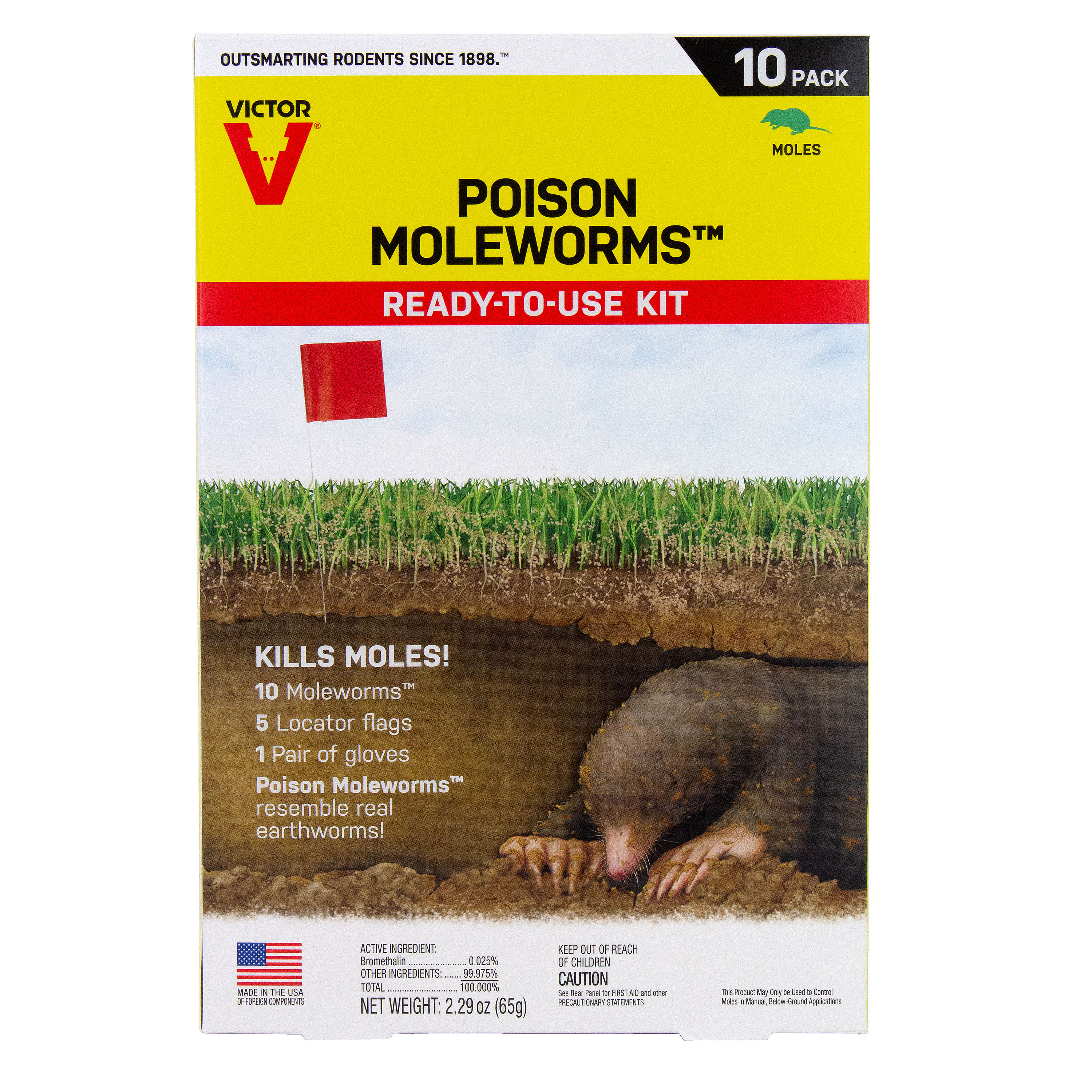 Pest Control Mole Poison bait LOT-4 pcs Veleno Talpa Pack 480 g Killer Taupe 