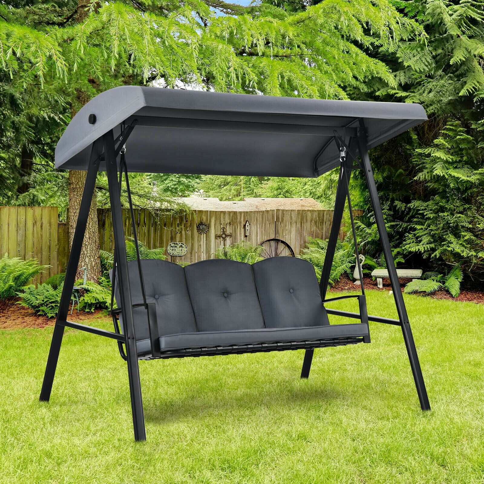 Patio Swing Chair Top Canopy Backrest Cushion Replacement Cover Outdoor Garden 