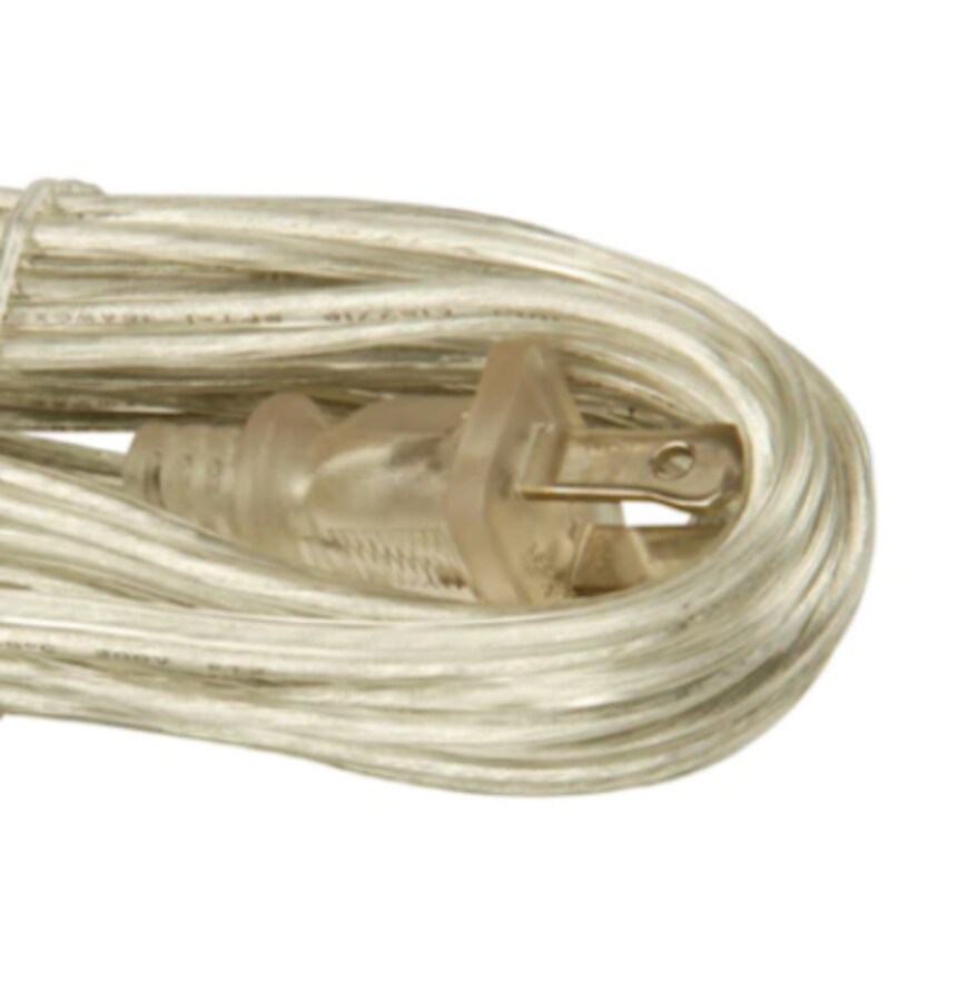 8' BROWN LAMP CORD SET WITH FLAT POLARIZED PLUG 18/2 SPT-2 LAMP PART NEW 30042PK 