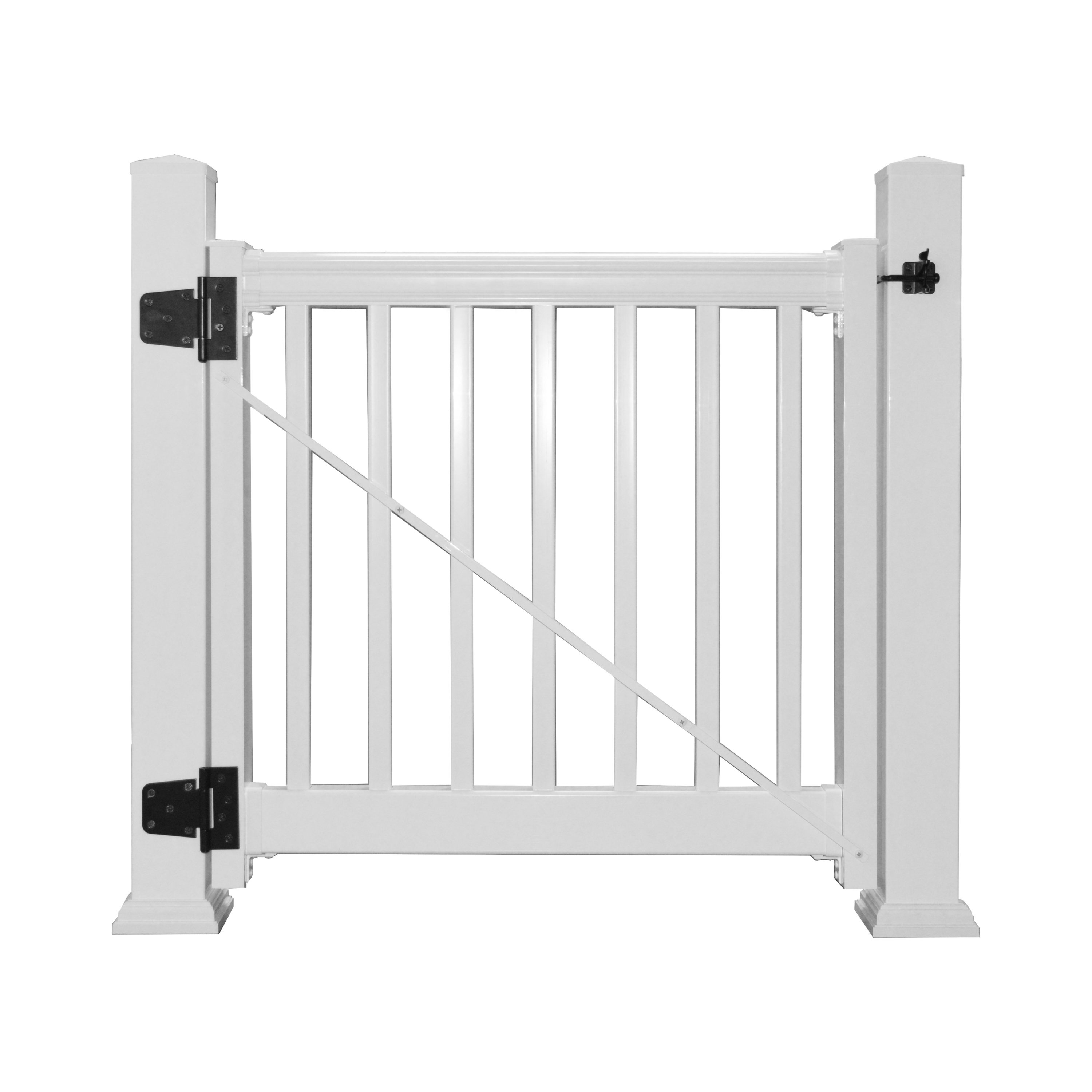 Fiberon Homeselect White Composite Deck Railing Gate Frame Kit in the