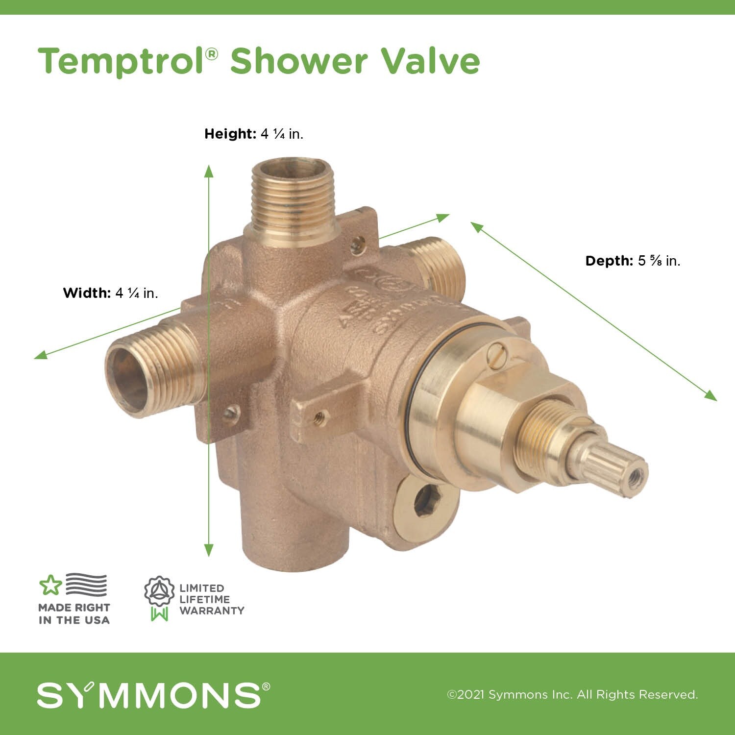 Thermostatic Mixer Water Mixing Valve,Solid Brass Copper Cartridge Temperatur w0 
