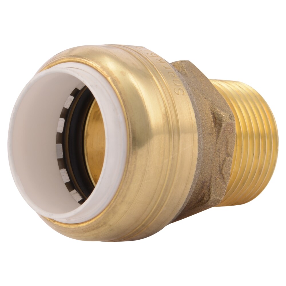 PEX HDPE or PE-RT for Potable Water CPVC SharkBite PVC Fitting UIP372A 3/4 inch PVC X 3/4 inch PVC X 3/4 inch CTS PVC Connector to Copper 
