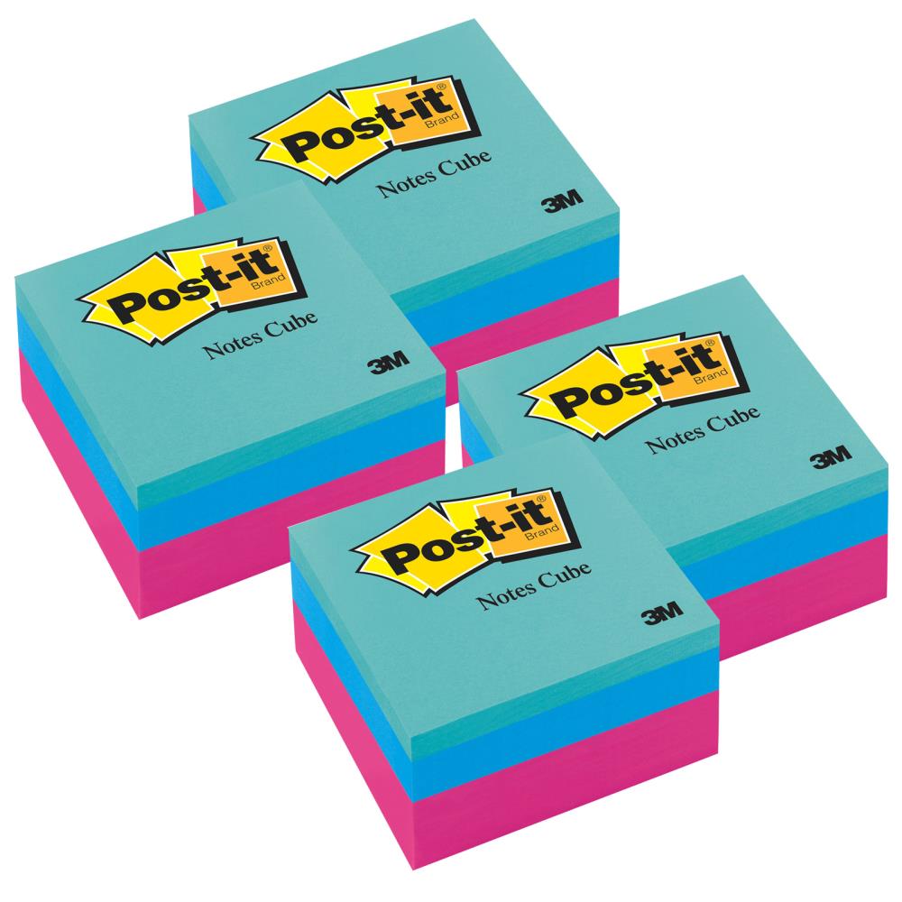 Lot of 16 Pack 3M POST-IT NOTES CUBES 3x3" Assorted Neon & Ultra Colors    #AD