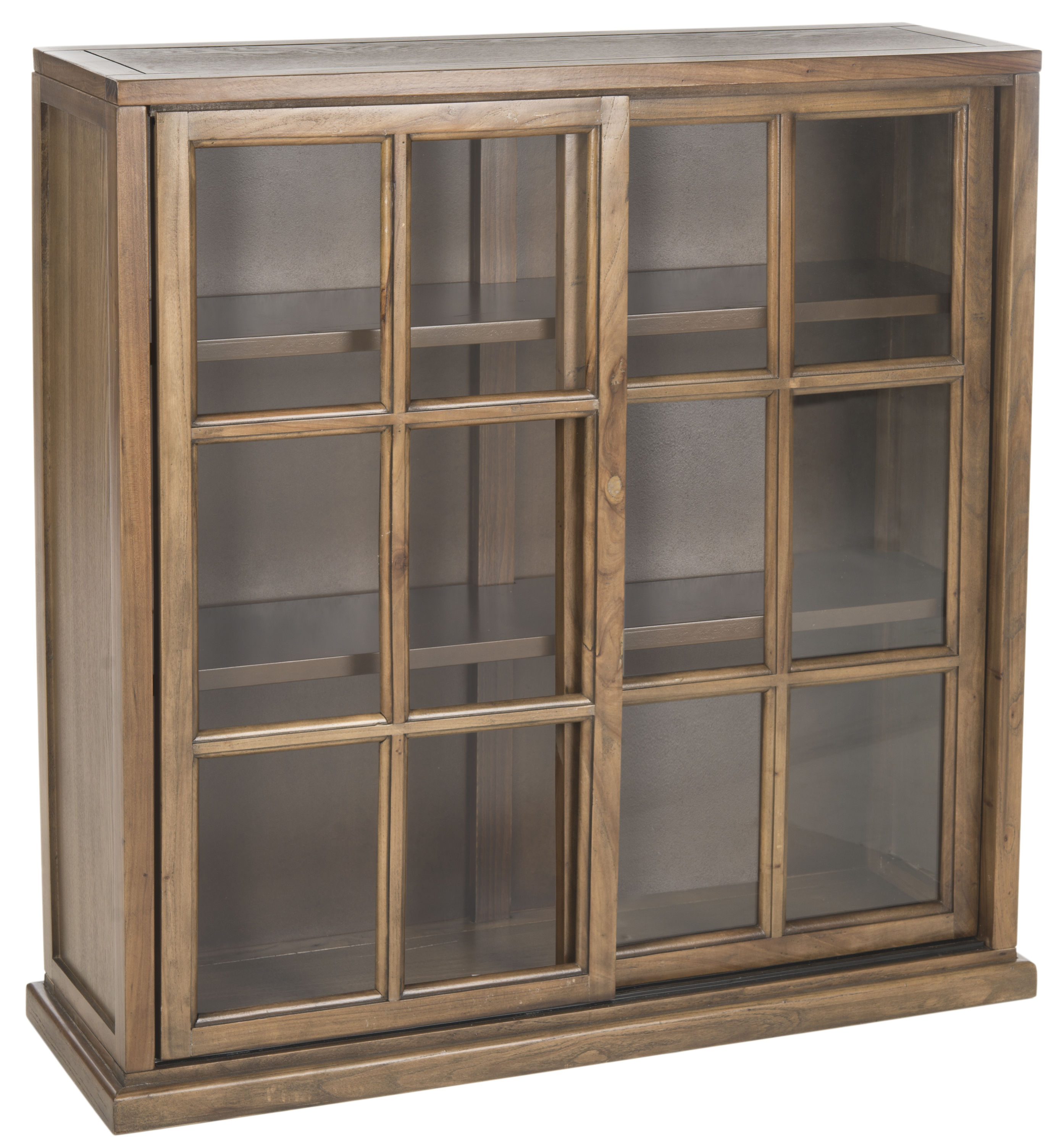 Details about   Elm Wood Brown 4 Shelves 2 Drawers Bookcase Display Cabinet cs6032 
