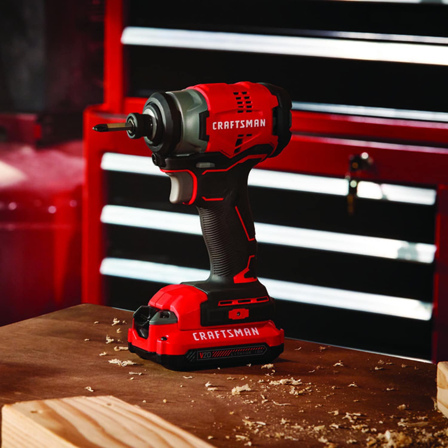 CRAFTSMAN V20 20-volt Max Variable Speed Brushless Cordless Impact Driver (1-Battery Included)