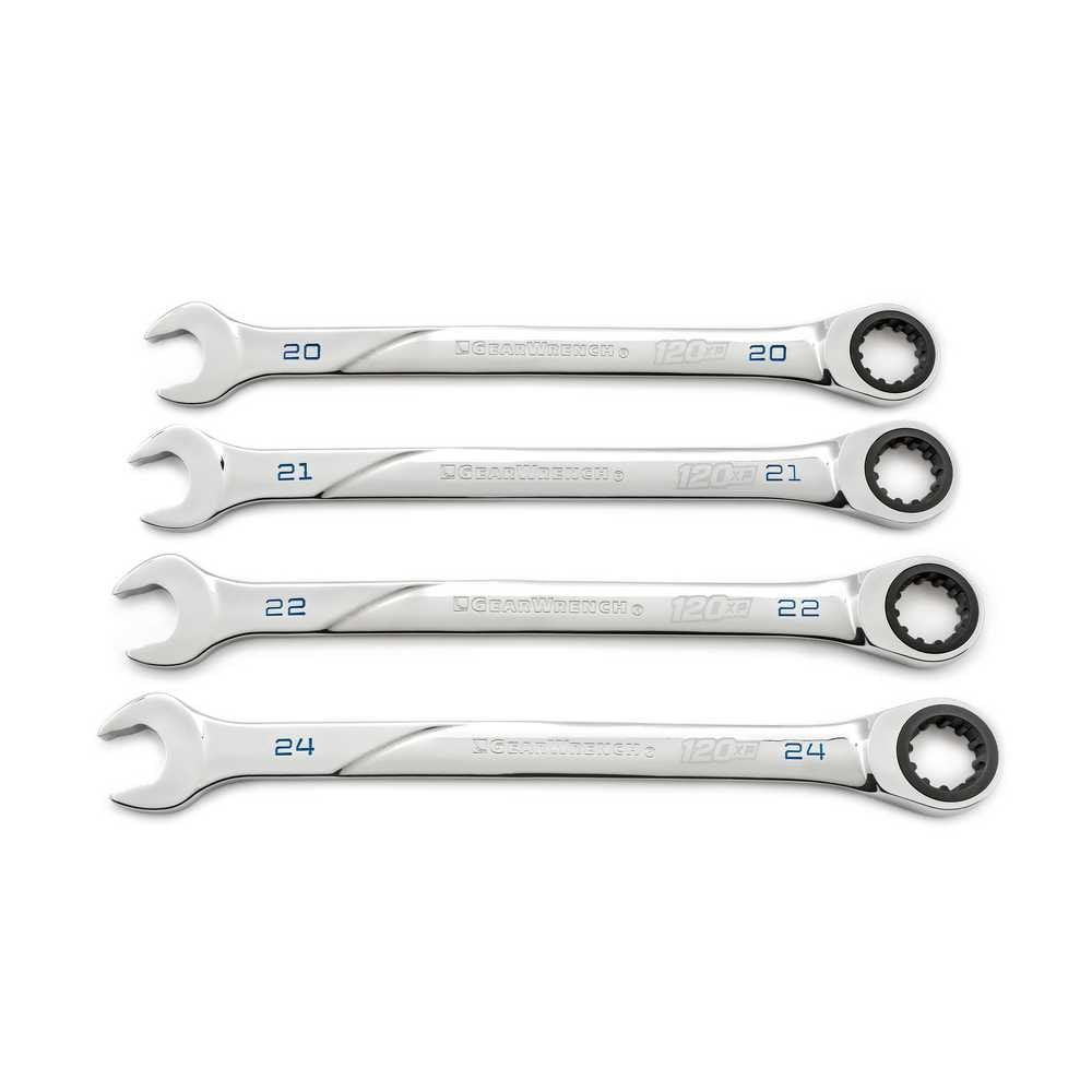 GEARWRENCH 4-Piece Set 12-Point Metric Ratchet Wrench Set in the 