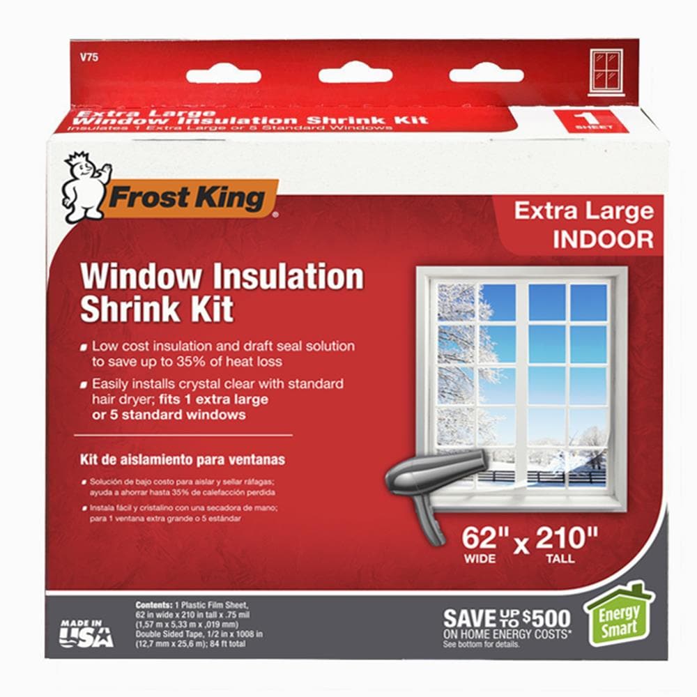 New Indoor Insulator Kit 5 Window Home Winter Energy Saver Clear Film Heat 