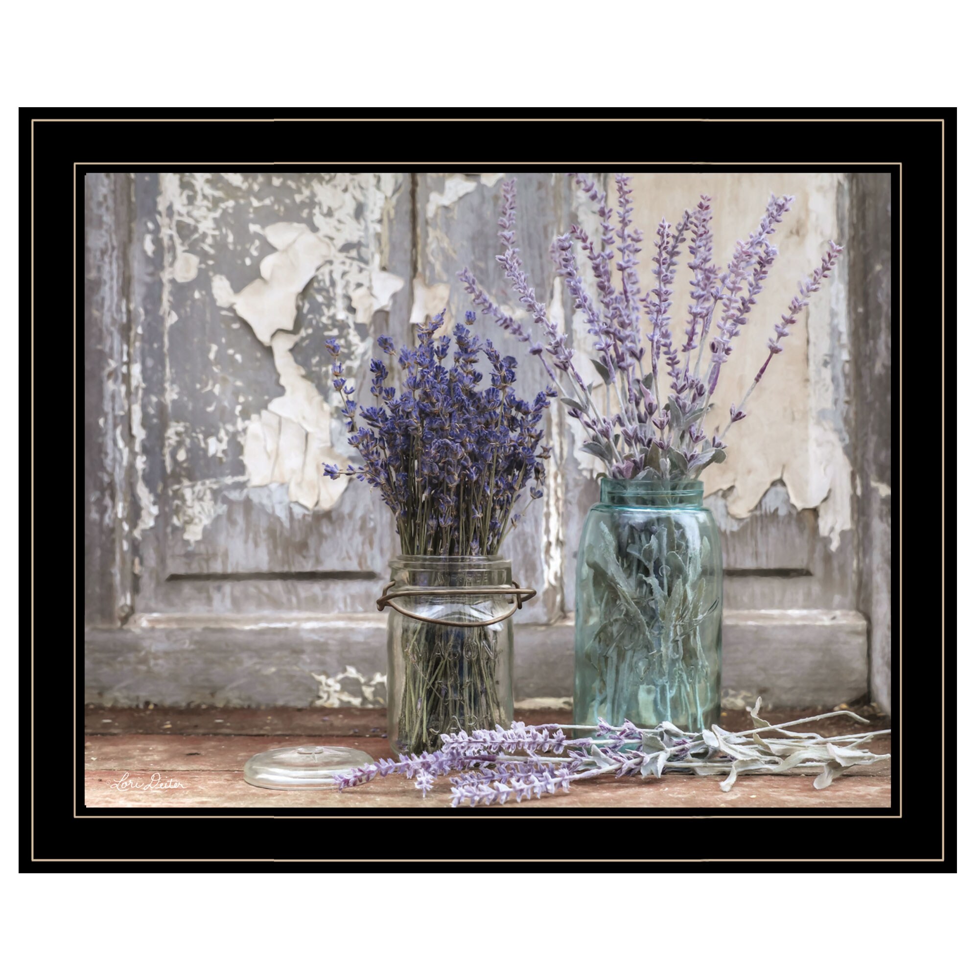 Acrylic Glass Wall Art 'Lavender Planter' by Lori Deiter