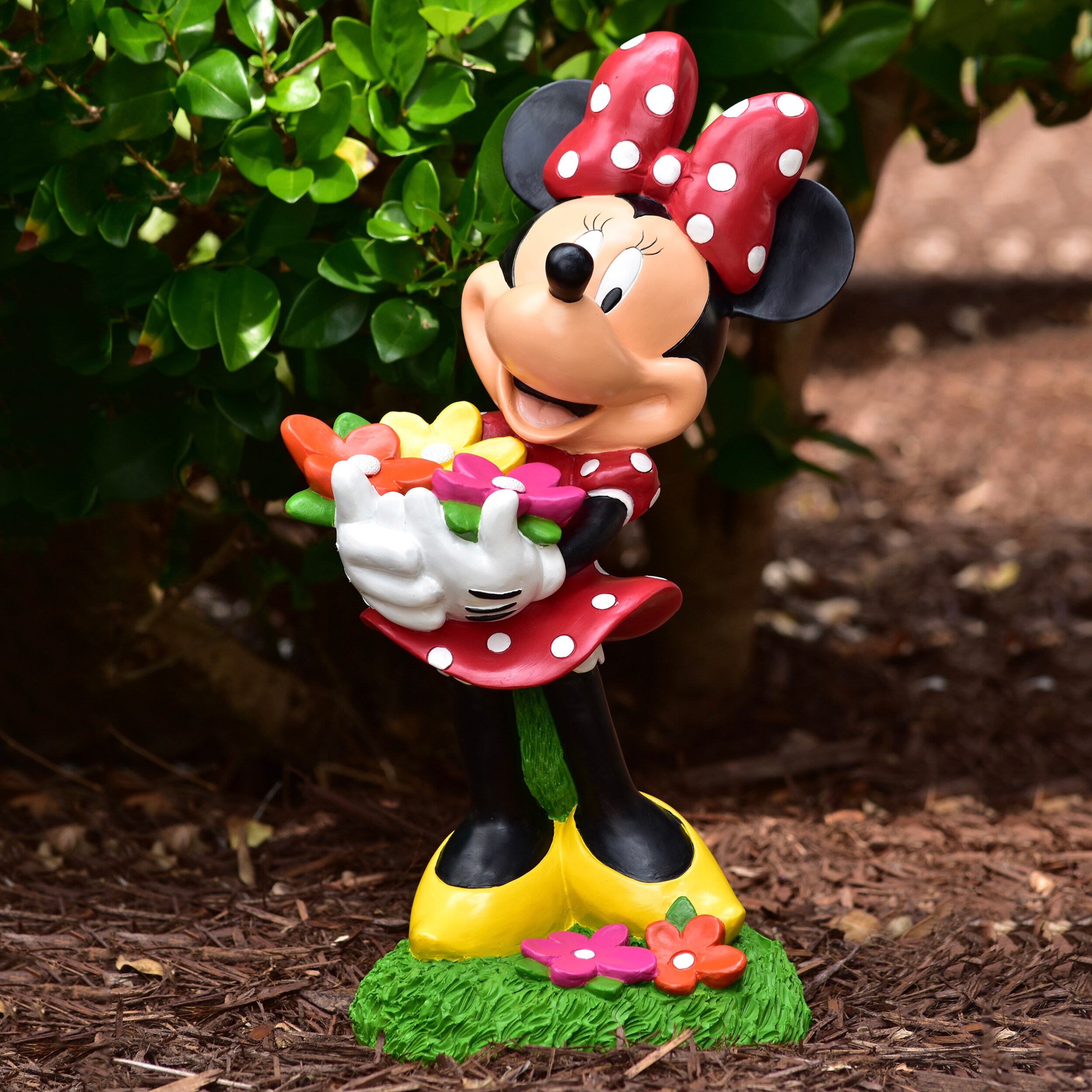 Mickey and Minnie Mouse 8 Resin Garden Pot Stakes Set of 2 Disney
