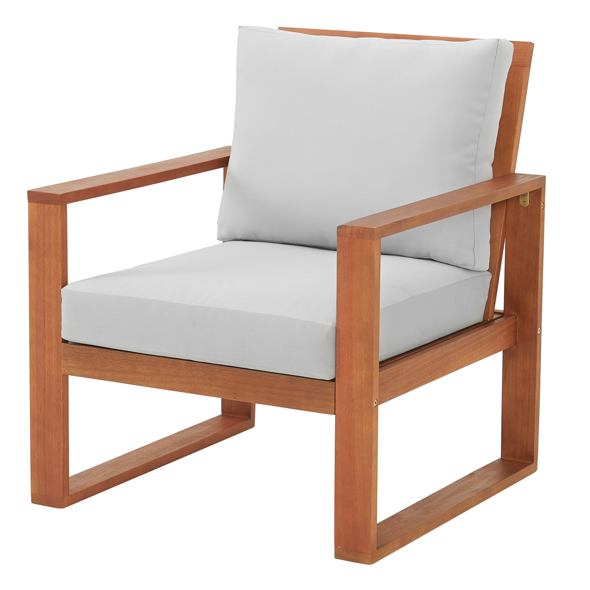 outdoor wood chair with cushion