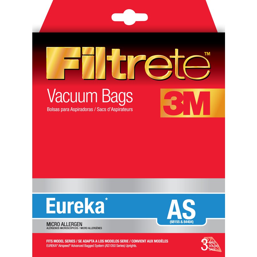 3 Filtrete 3M Eureka PL Upright Vacuum Vacuum Bags New. 