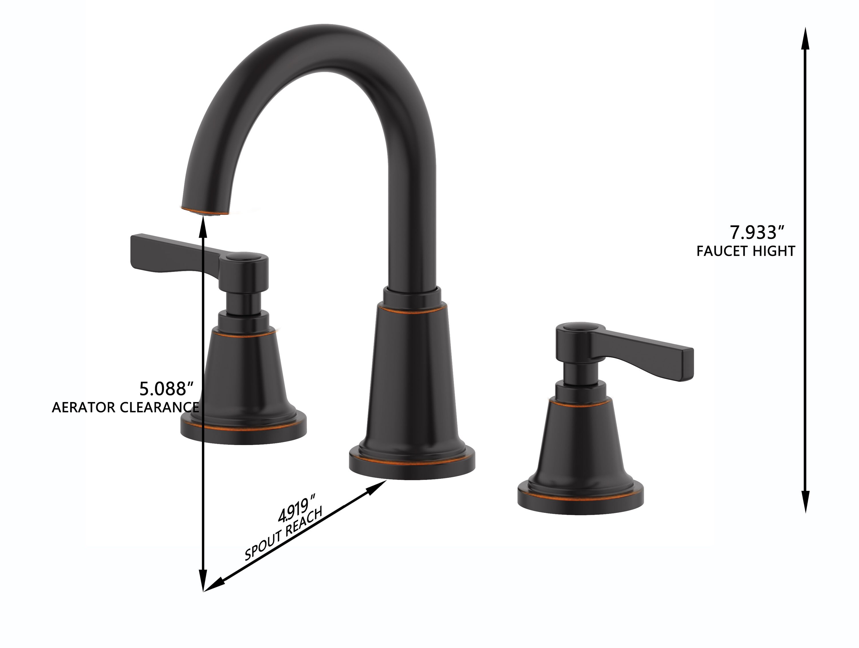 Bathroom Faucet 2 Handle Oil Rubbed Bronze Set with Pop-up Drain and Water Hoses 