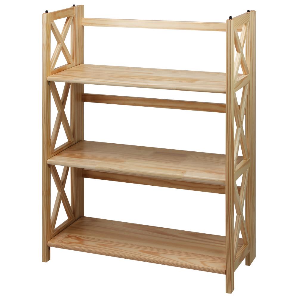 Bookcase book stands 3 tier wooden folding bookshelf book shelves shelves 